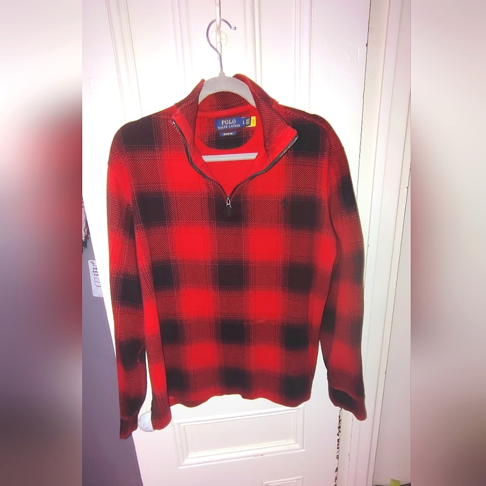 Polo by Ralph Lauren Men's Red Plaid Sweater